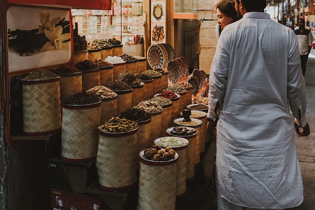 Traditional market bazaar shopping in Saudi Arabia